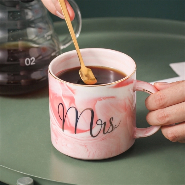 Ceramic marbled cup set 5