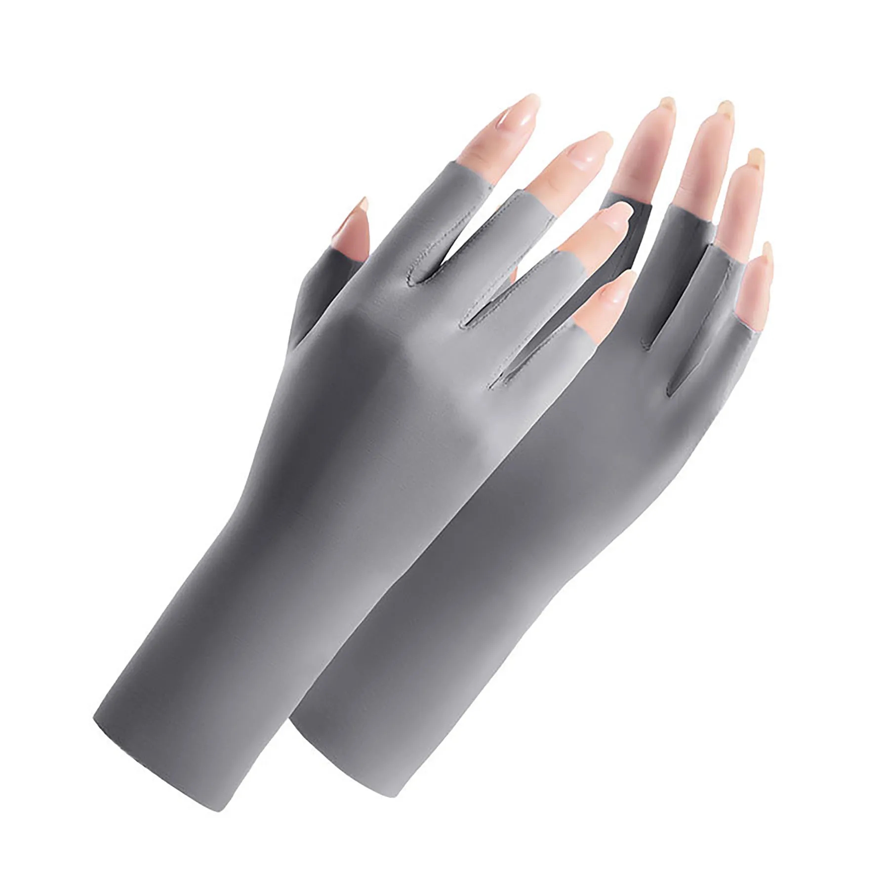 Women Sunblock Fingerless Gloves 3