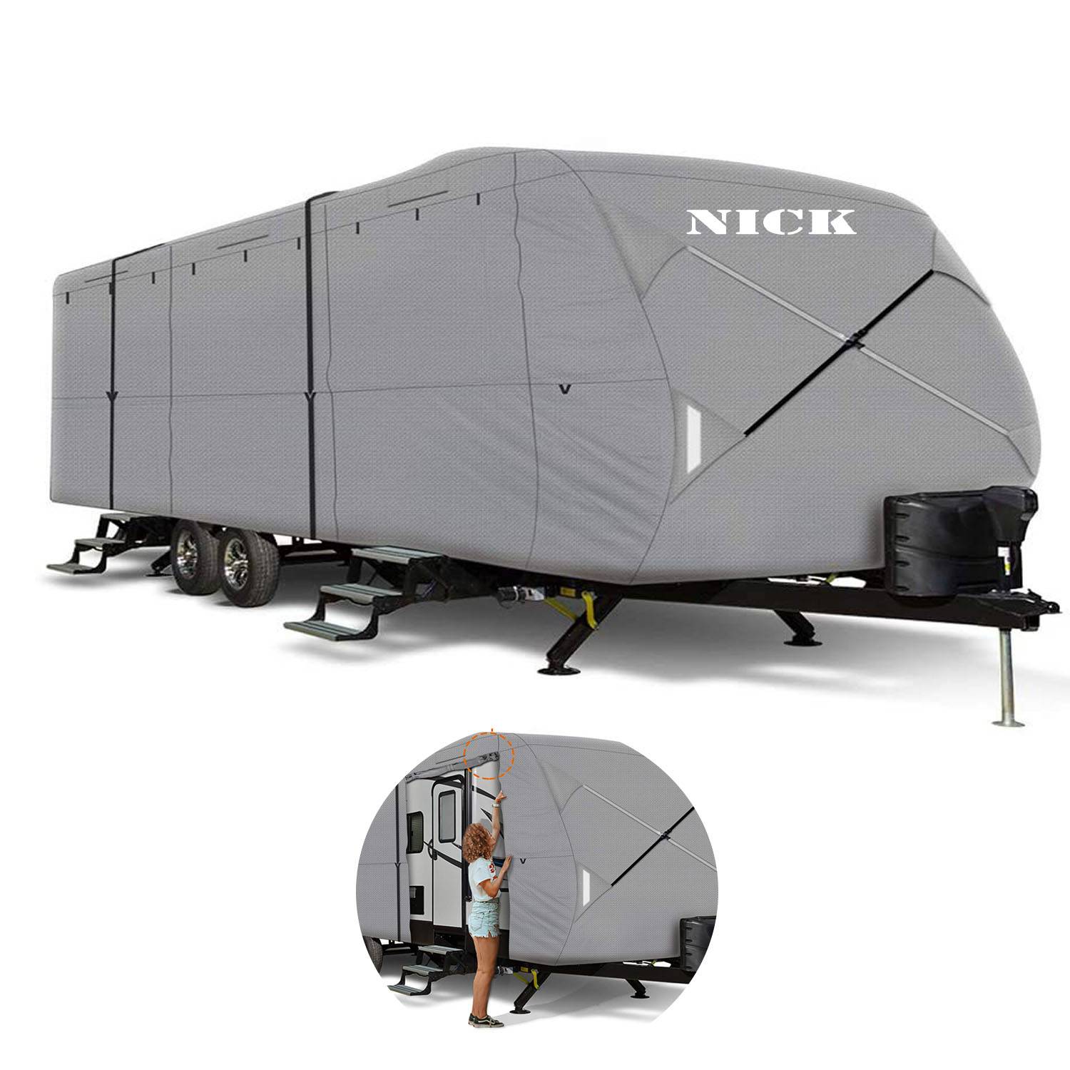 Upgraded Easy Setup Travel Trailer Cover