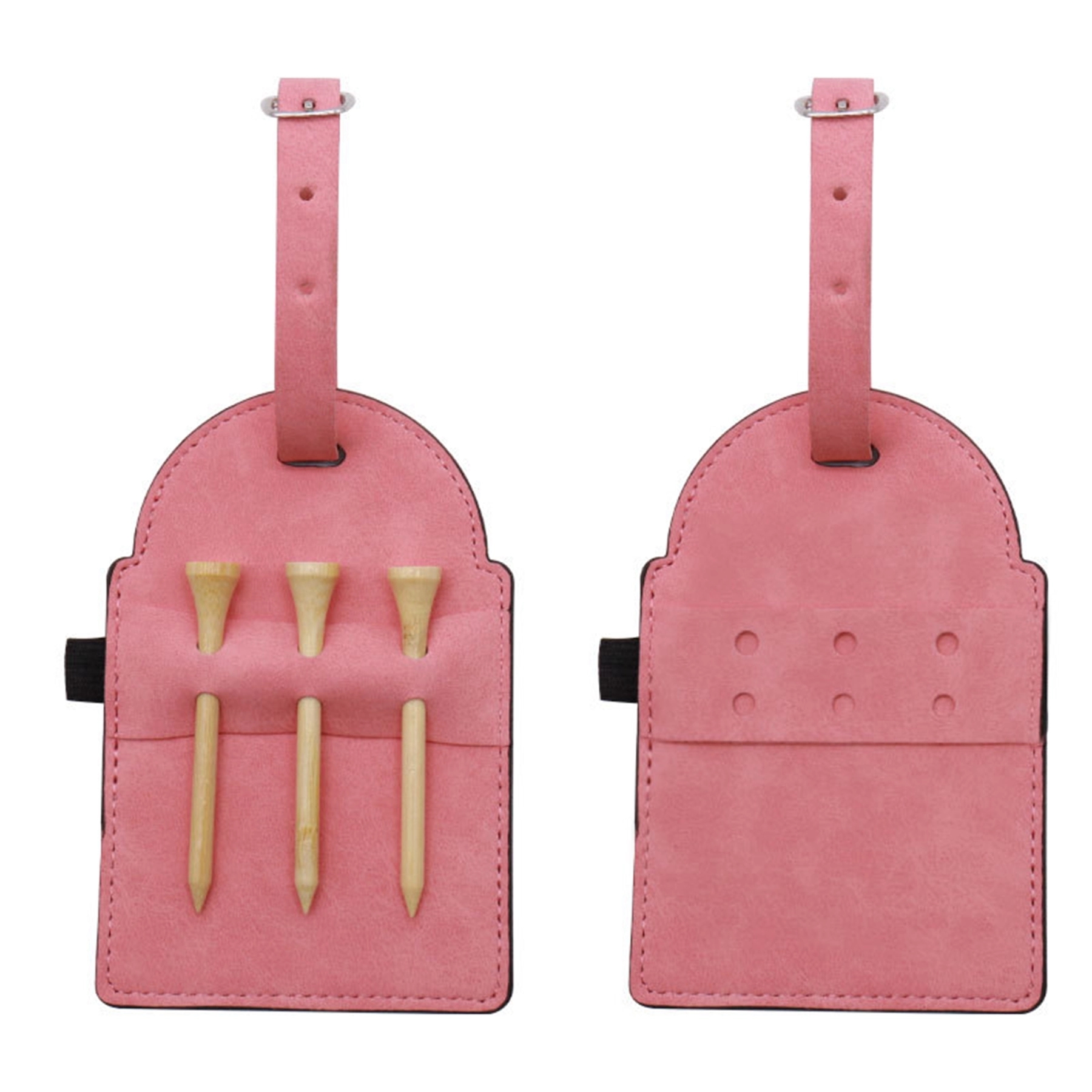 PU Leather Golf Tee Holder Storage Bag 4
