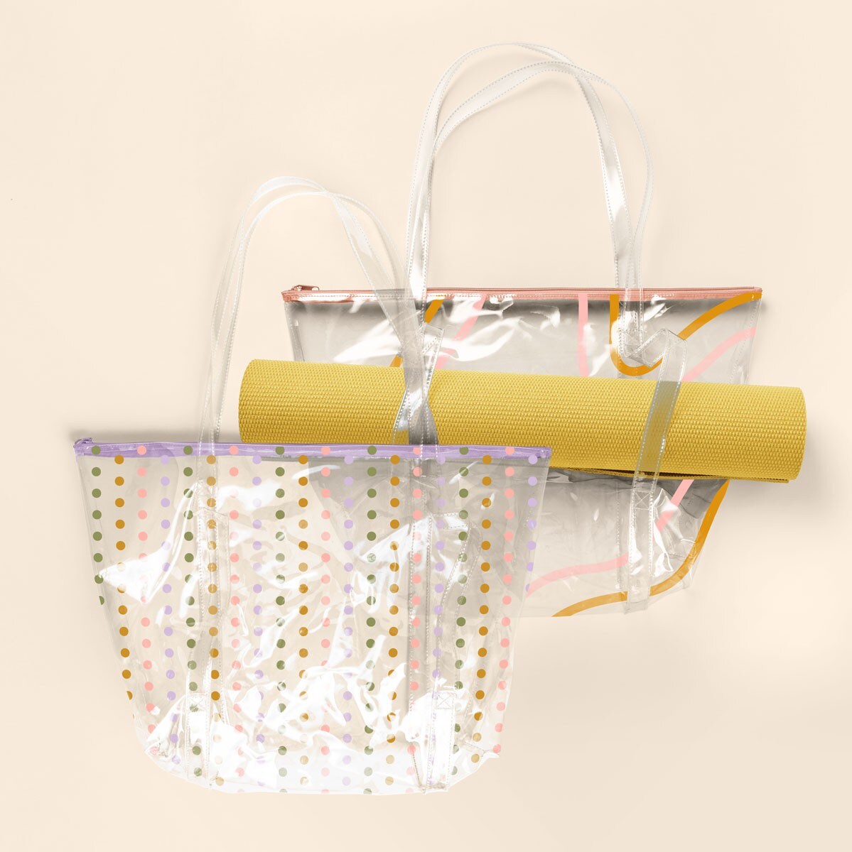 WEEKENDER YOGA TOTE - CLEAR VINYL