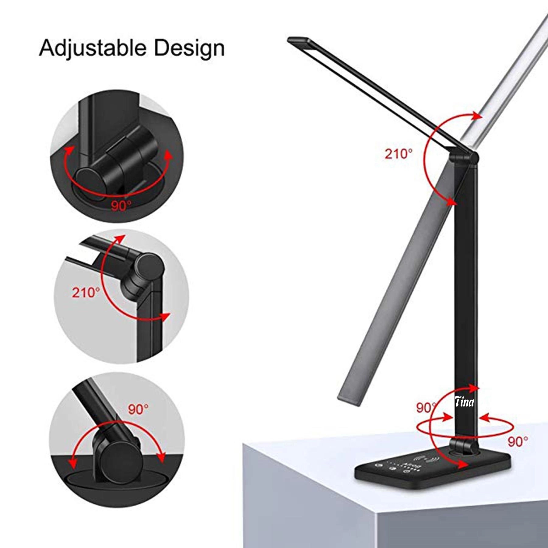 Multi-Functional Foldable Led Desk Lamp W/Wireless Charger 2