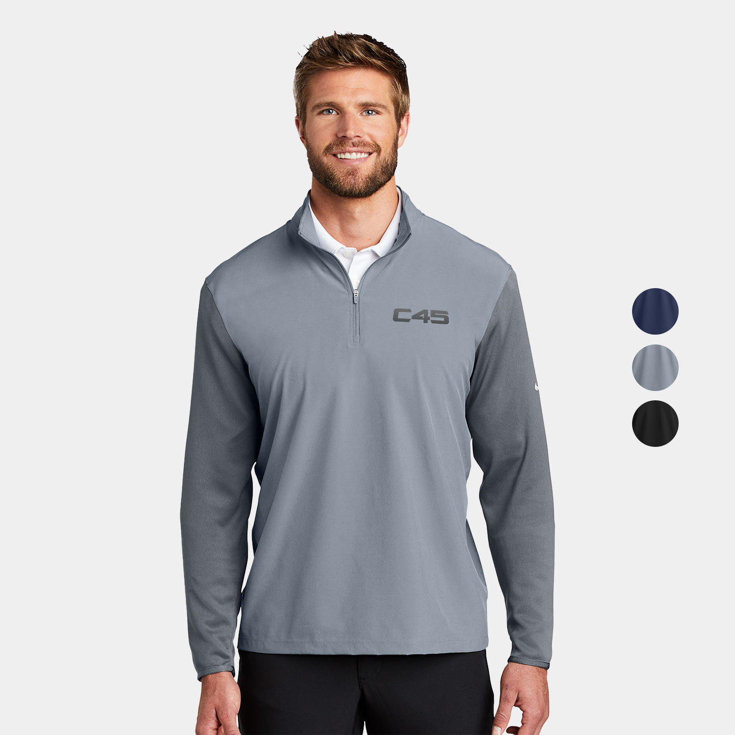 Nike Dri-FIT Fabric Mix 1/2-Zip Cover-Up 4.7 oz. Jacket 4