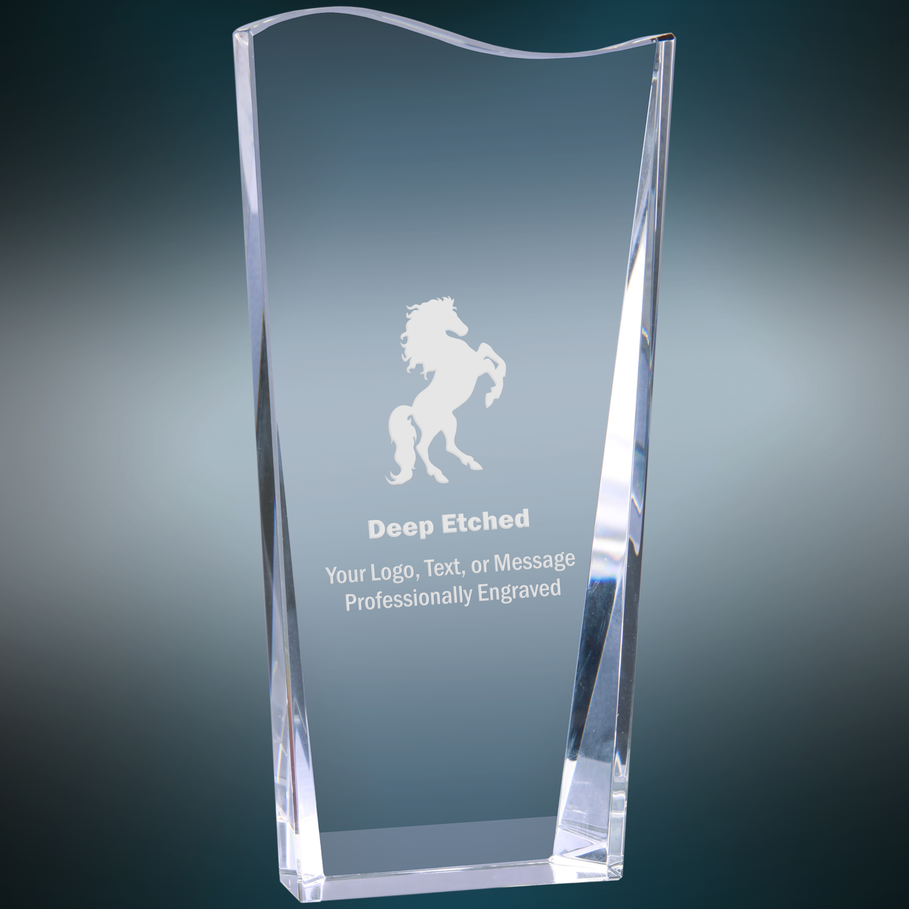 7 3/4" Crystal Facet Wave Award