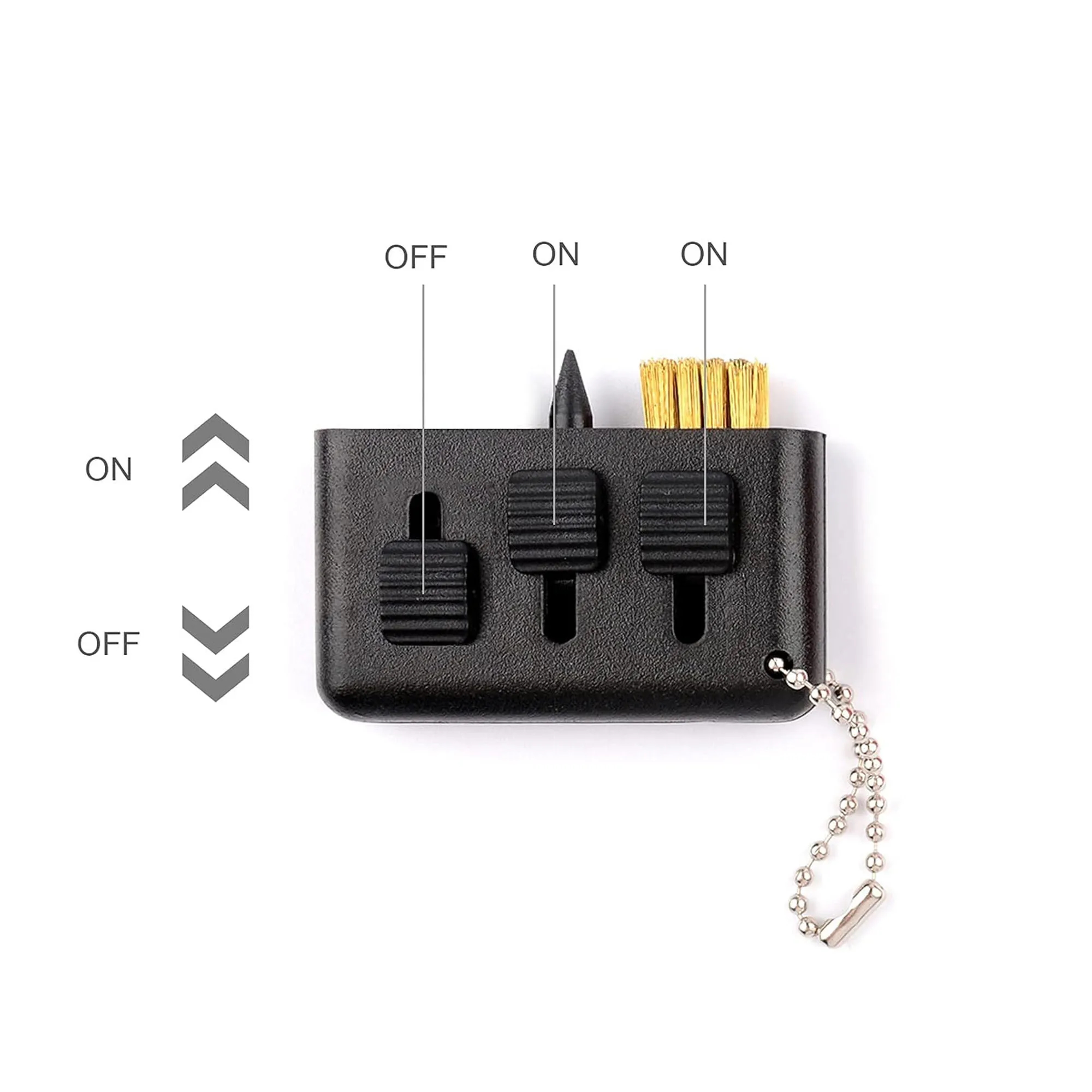 3 in 1 Golf Club Brush Keychain 2