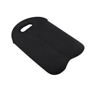 Neoprene Dual Color 2 Bottle Wine Bag With Cutout Handles 36