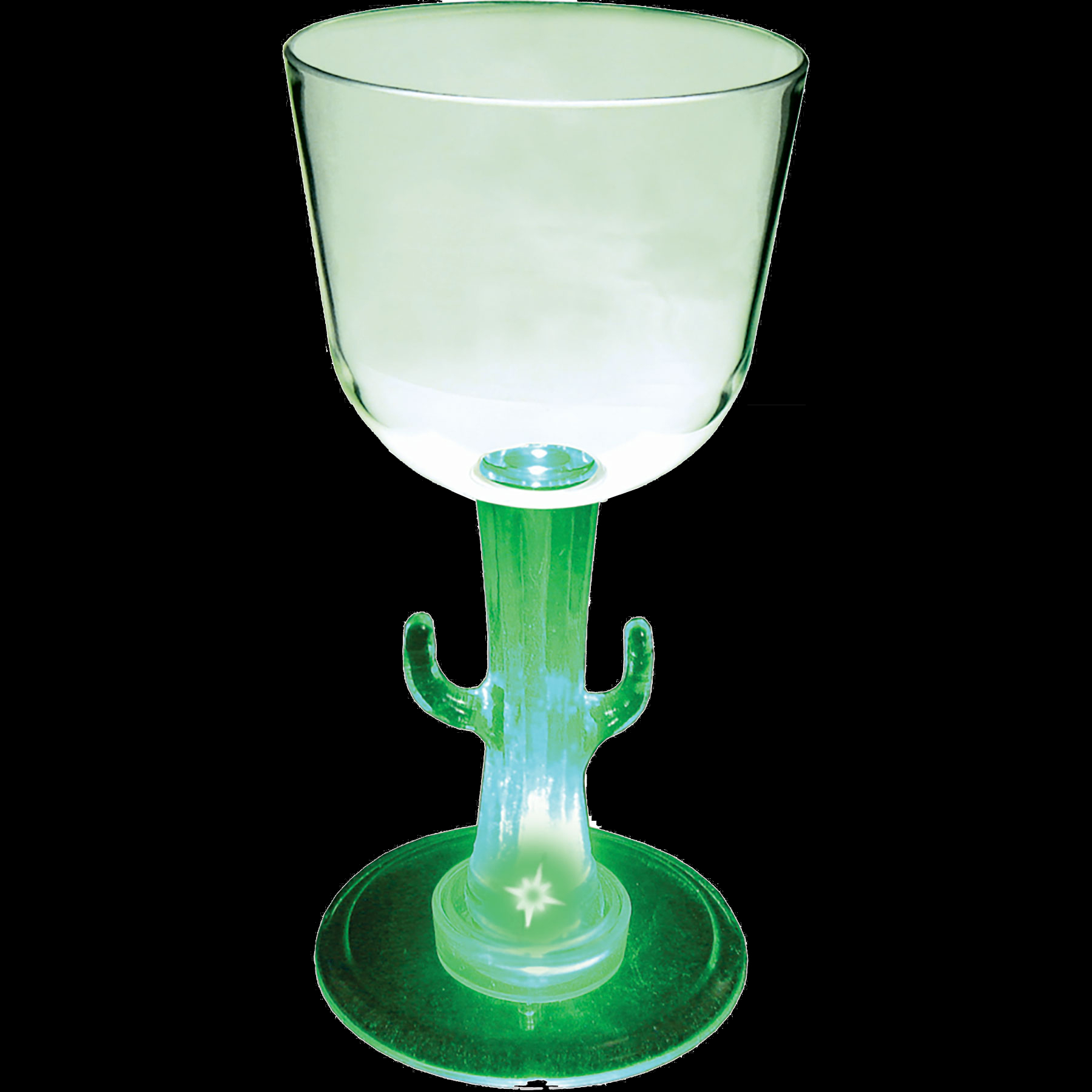 7oz Light Up Novelty Stem Plastic Wine Glass 2