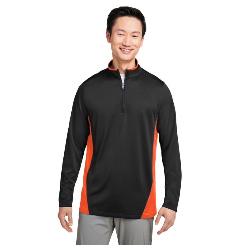 Harriton Men's Flash Snag Protection Plus IL Colorblock Quarter-Zip 33