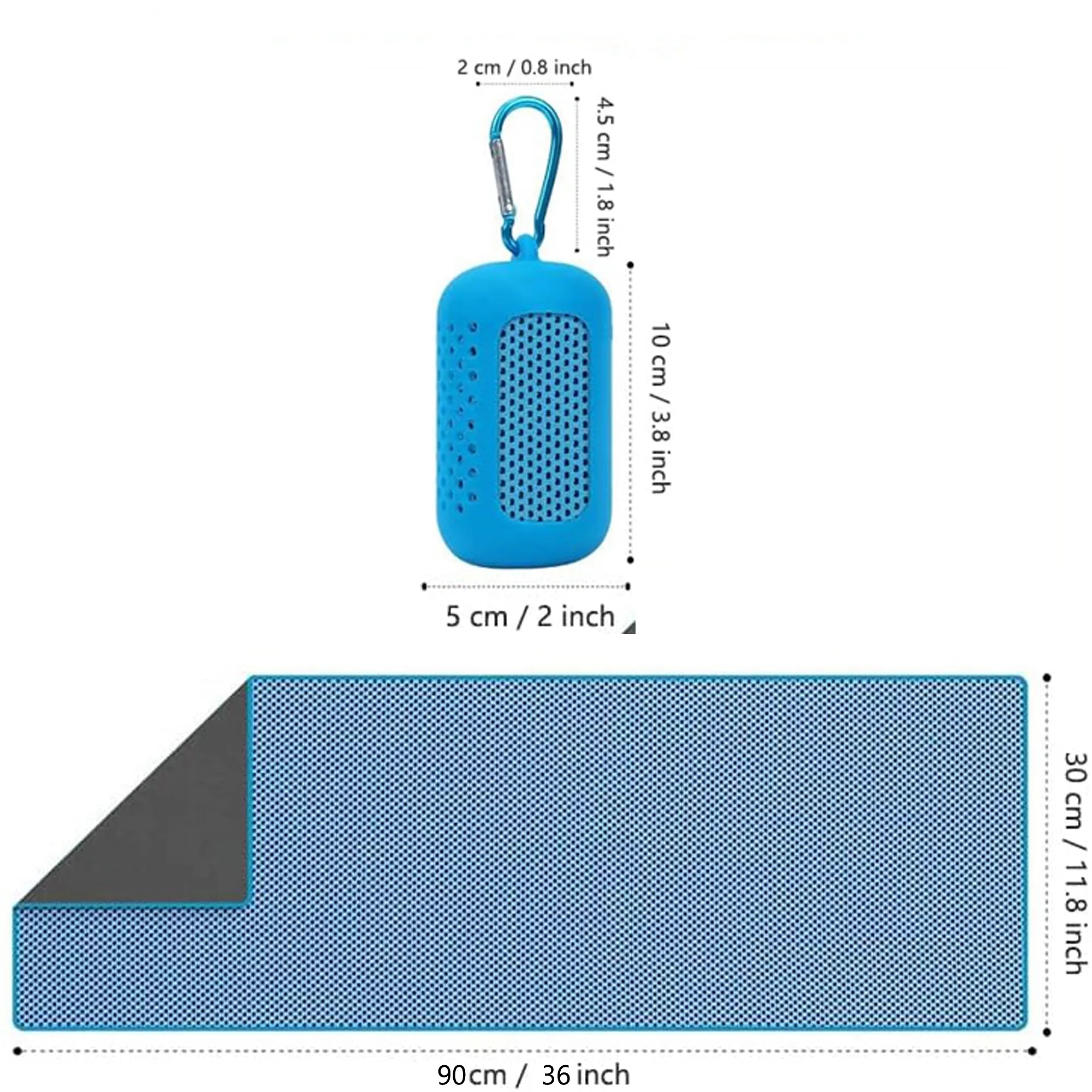36"x12" Chilly Soft Breathable Gym Ice Cooling Towel 10