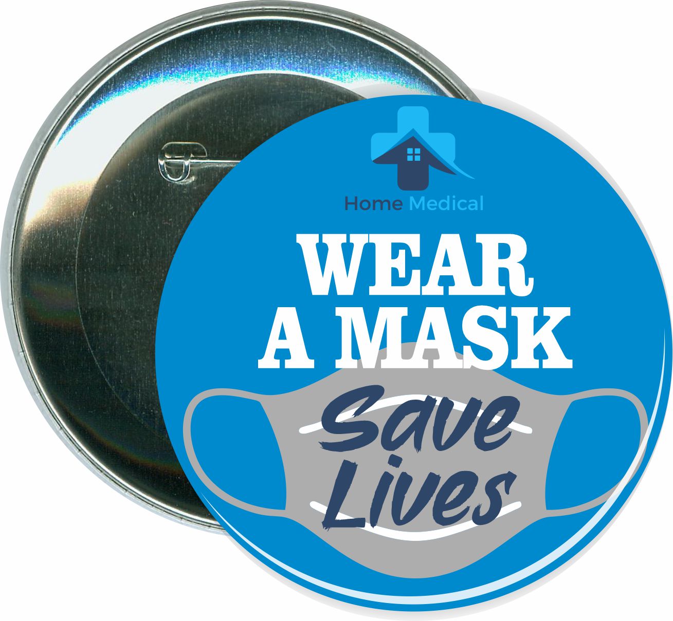 Wear a Mask, Save Lives, COVID-19, Coronavirus Button