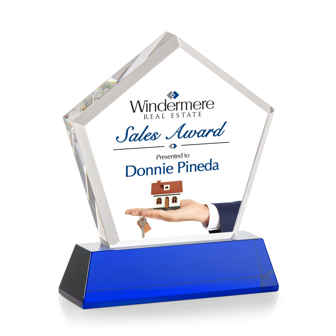 Genosee VividPrint™ Award on Base - Blue 3