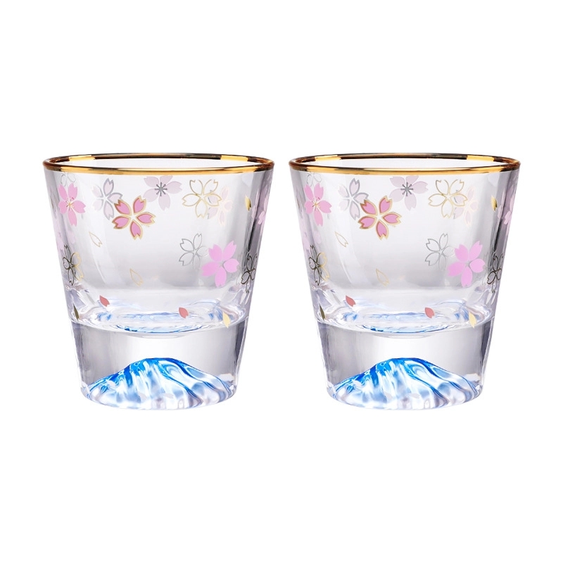 260ml 8.7oz Glass Tea Coffee Mug & Sakura Drink Gift Cup 2