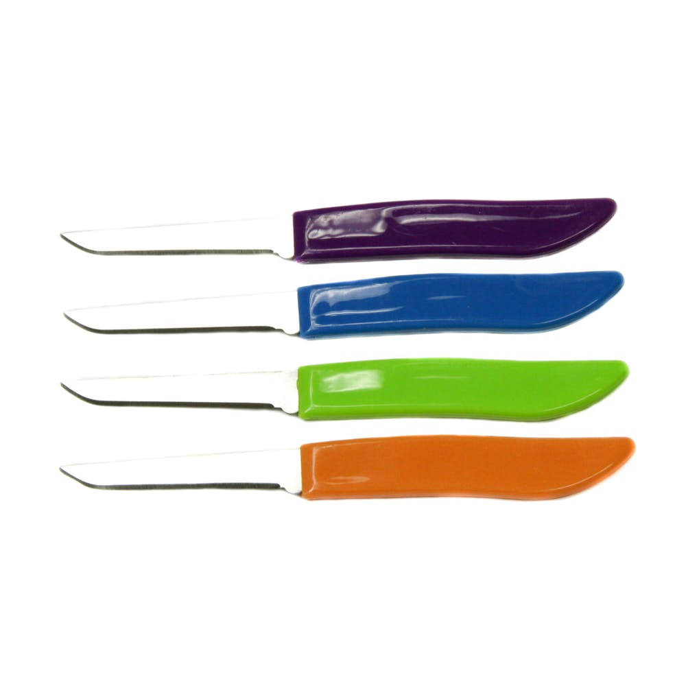 Paring Knife Set - 2.5" Assorted Colors 4 Pack 2
