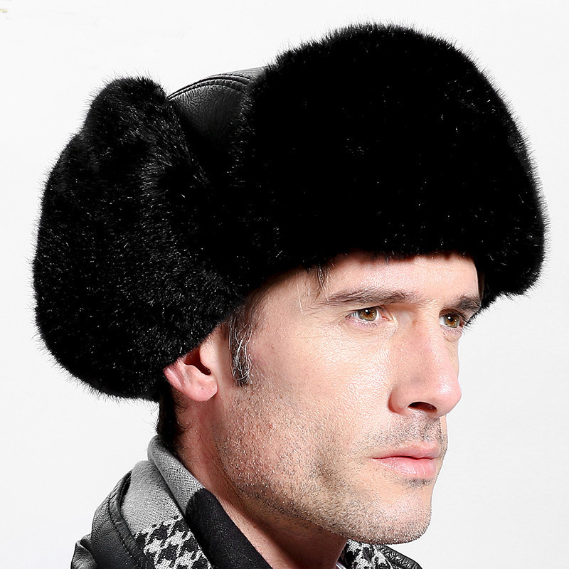 Military Trooper Warm Winter Fur Hat w/Ear Flaps 6