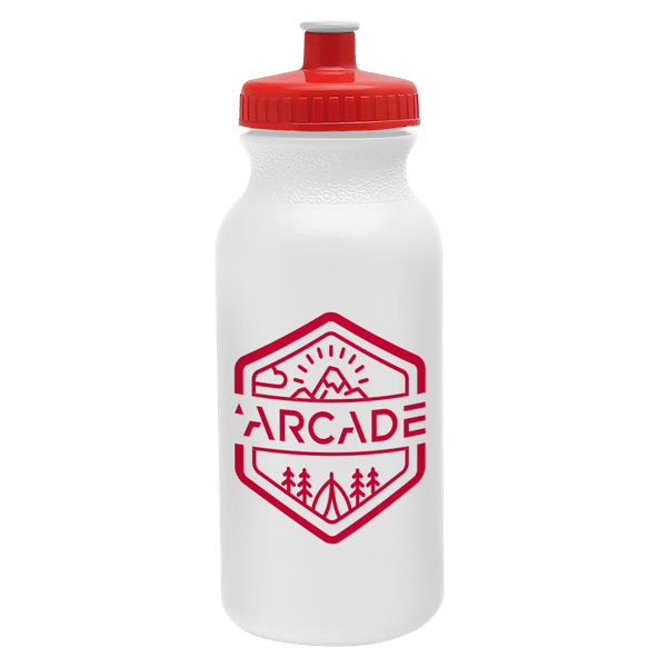 Circuit 20oz Bike Bottle - White w/Push-Pull Lid 7