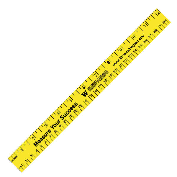 12" Enamel Wood Ruler - English & Metric Scale 13