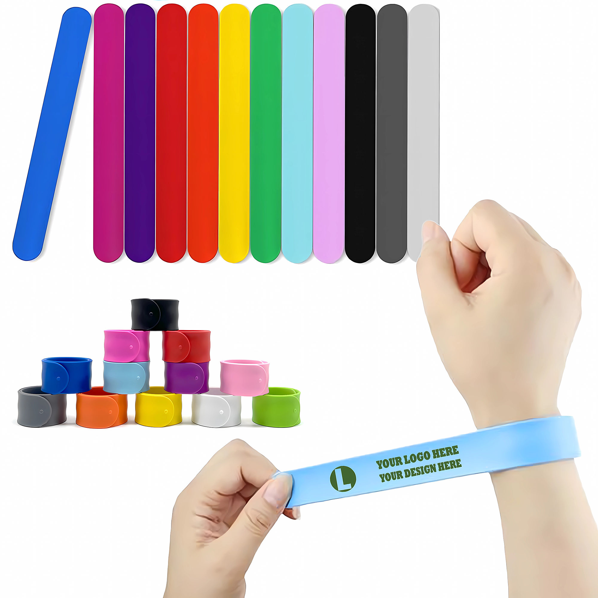 Customizable Silicone Snap Circle Wristband 1