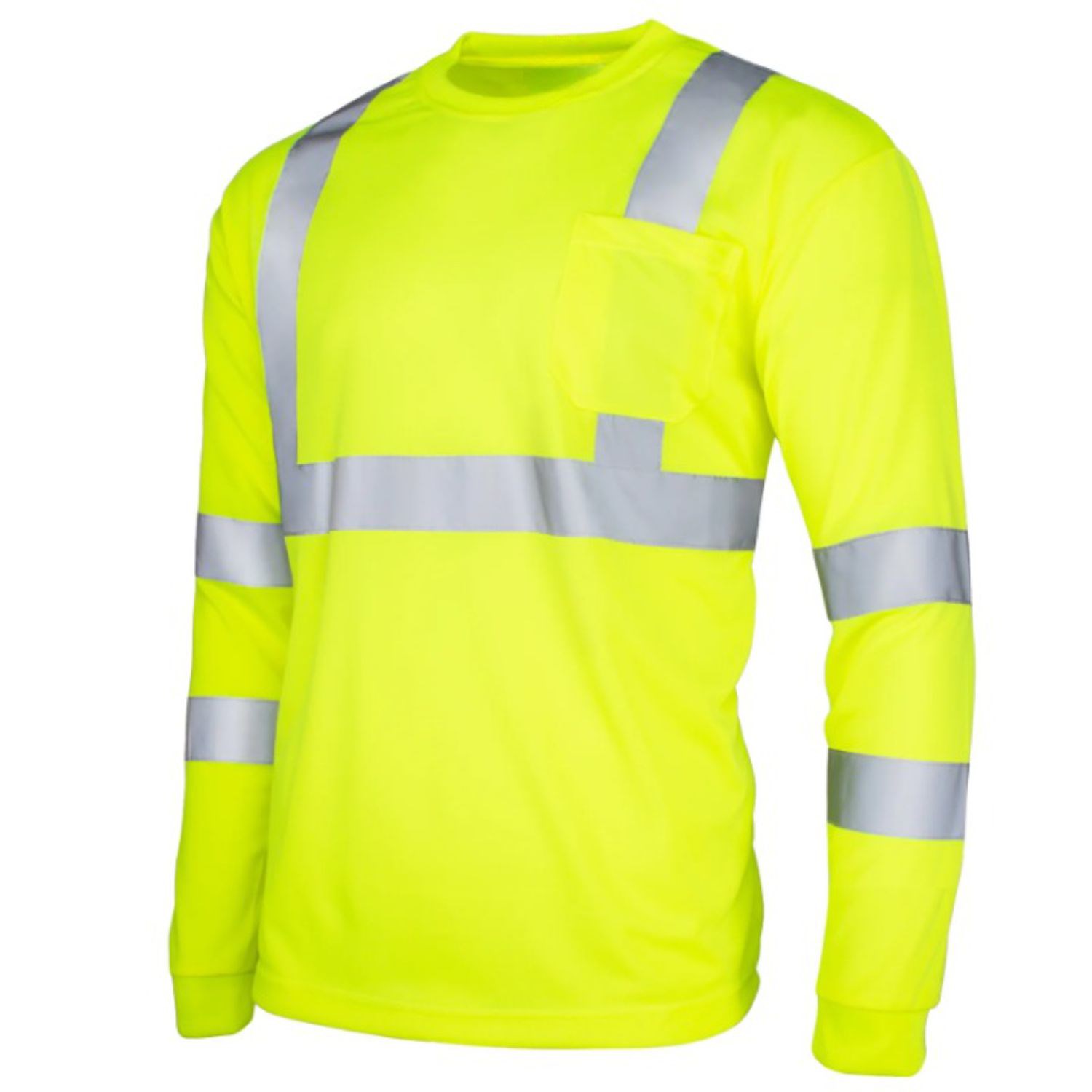 5 oz. Poly-Cotton Class 3 Reflective Tape Safety T-Shirt with Pocket 5