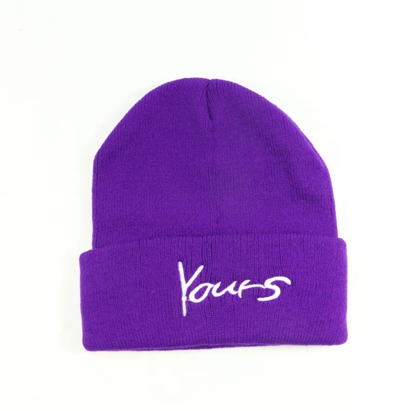 Solid Color Beanie Knitted Hat w Cuff 4