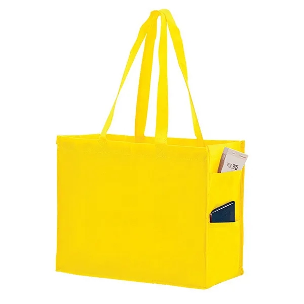 Non Woven Tote with Side Pockets -16x12x6 6