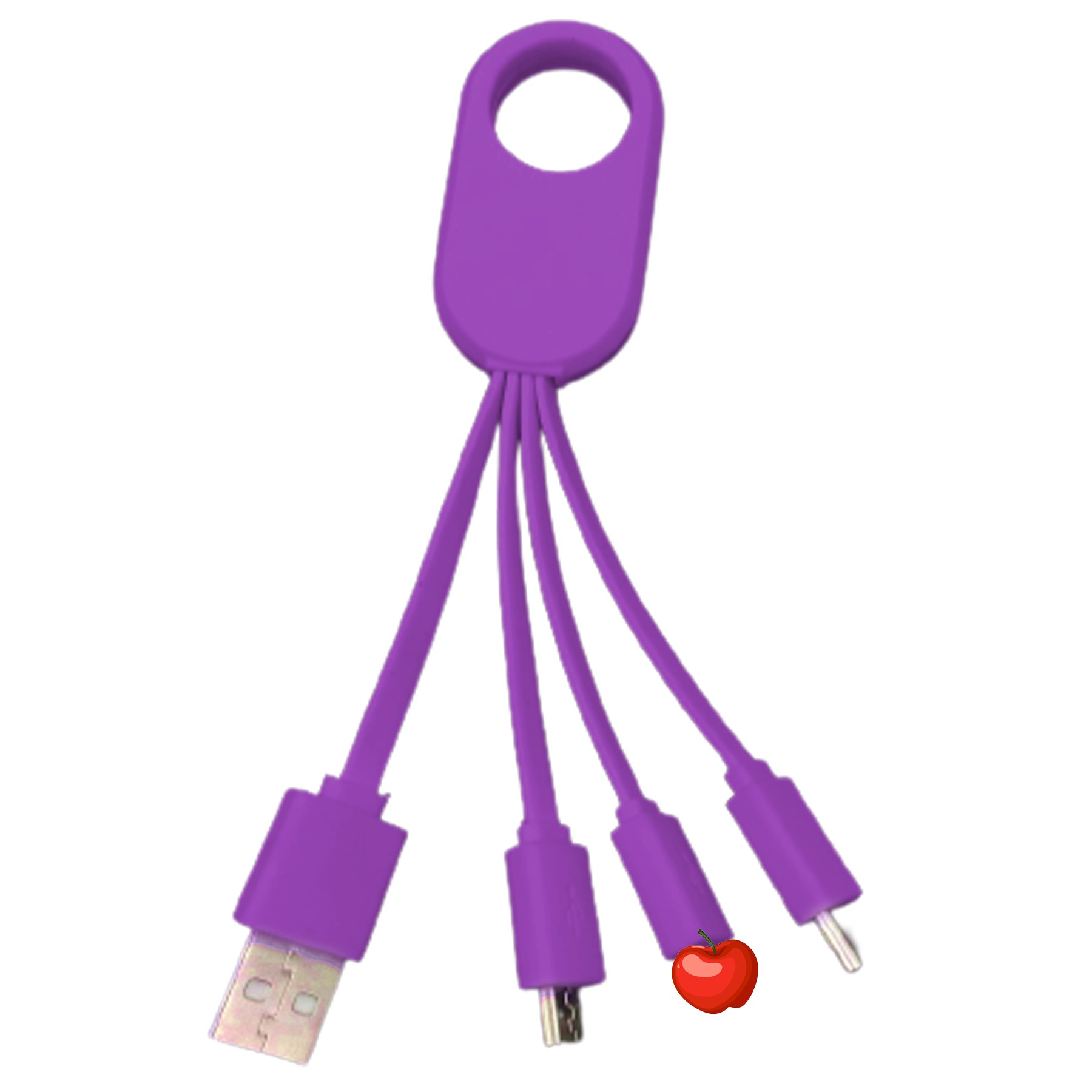5.12 Inch 4 In 1 Charging Cable W/Keychain 7