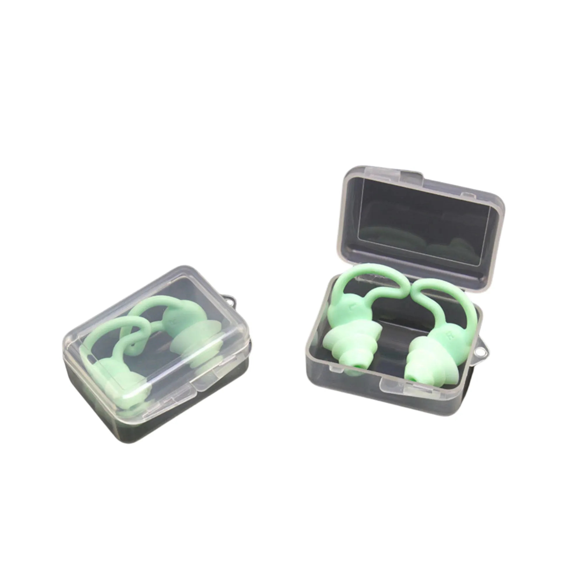 Silicone Noise Cancelling Earplugs and Clear Clip Case 3
