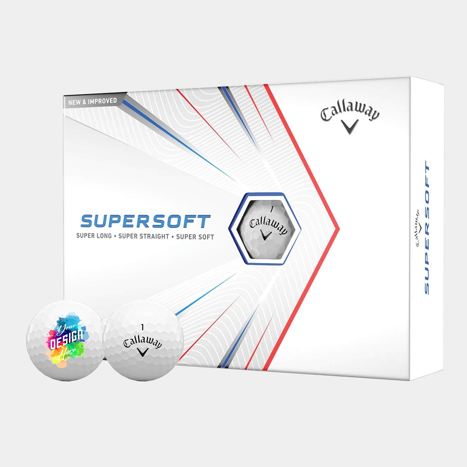 Callaway® 12 Pack Supersoft Golf Balls with Custom Imprints 1