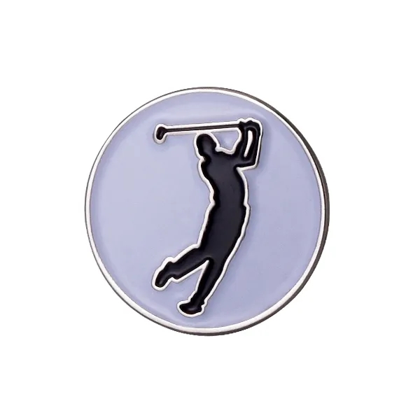 Economy Soft Enamel Golf Ball Marker 1.5" 4