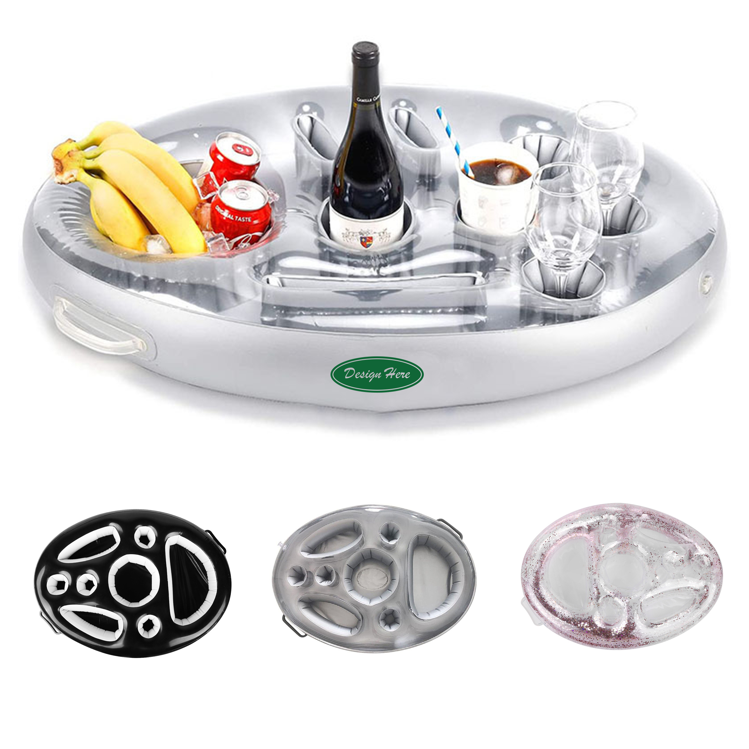 Inflatable Floating Drink & Snack Holder ?C PVC 3