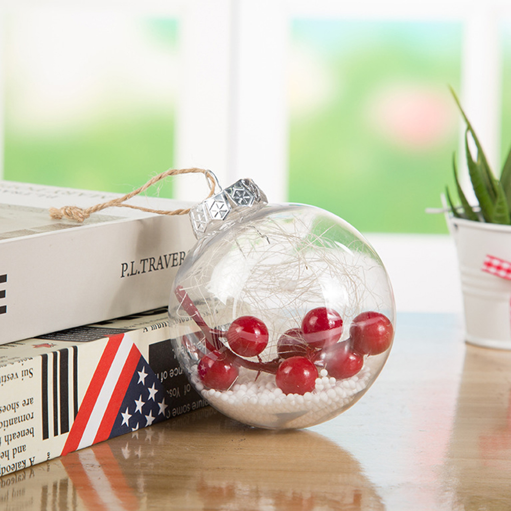 Christmas Tree 8cm Transparent Decorative Balls 8