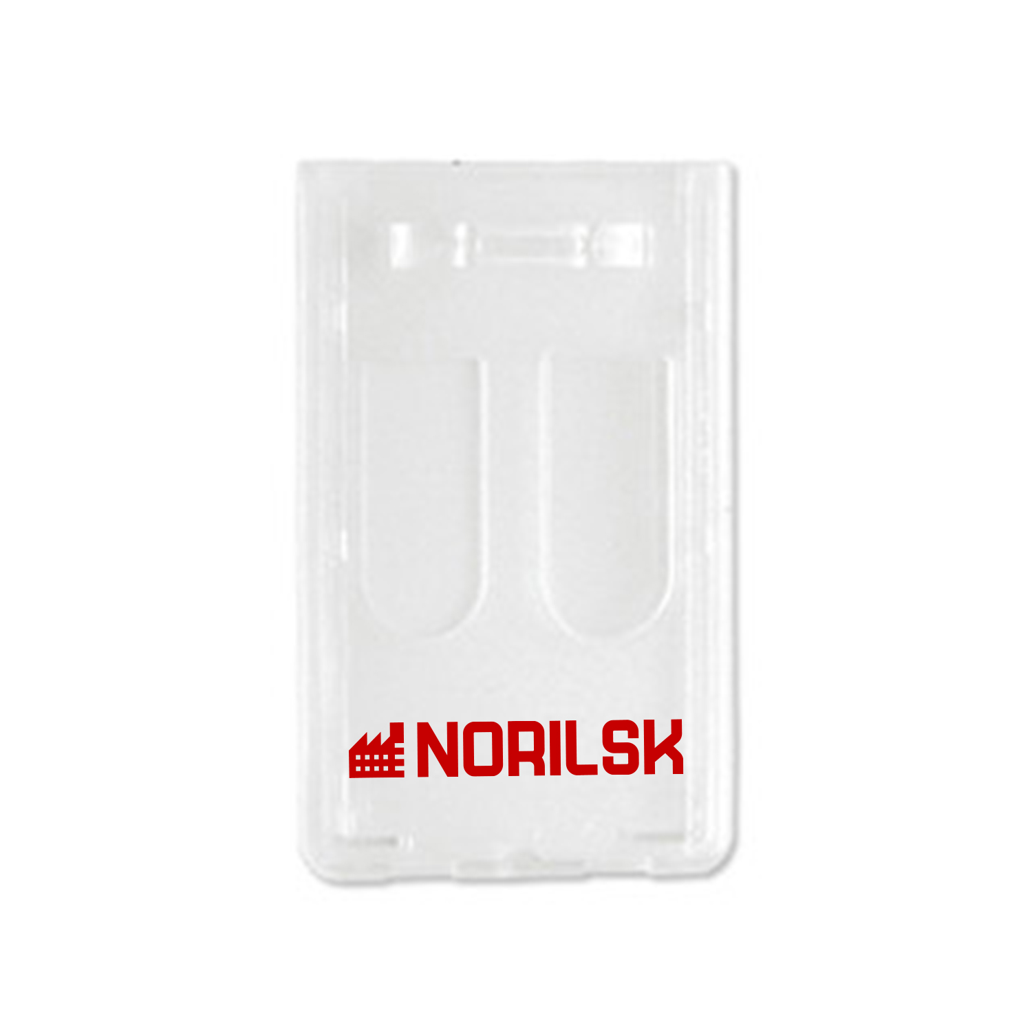 2.15" W x 3.44" H - Vertical Rigid Card Holder (1 Color Imprint) 2