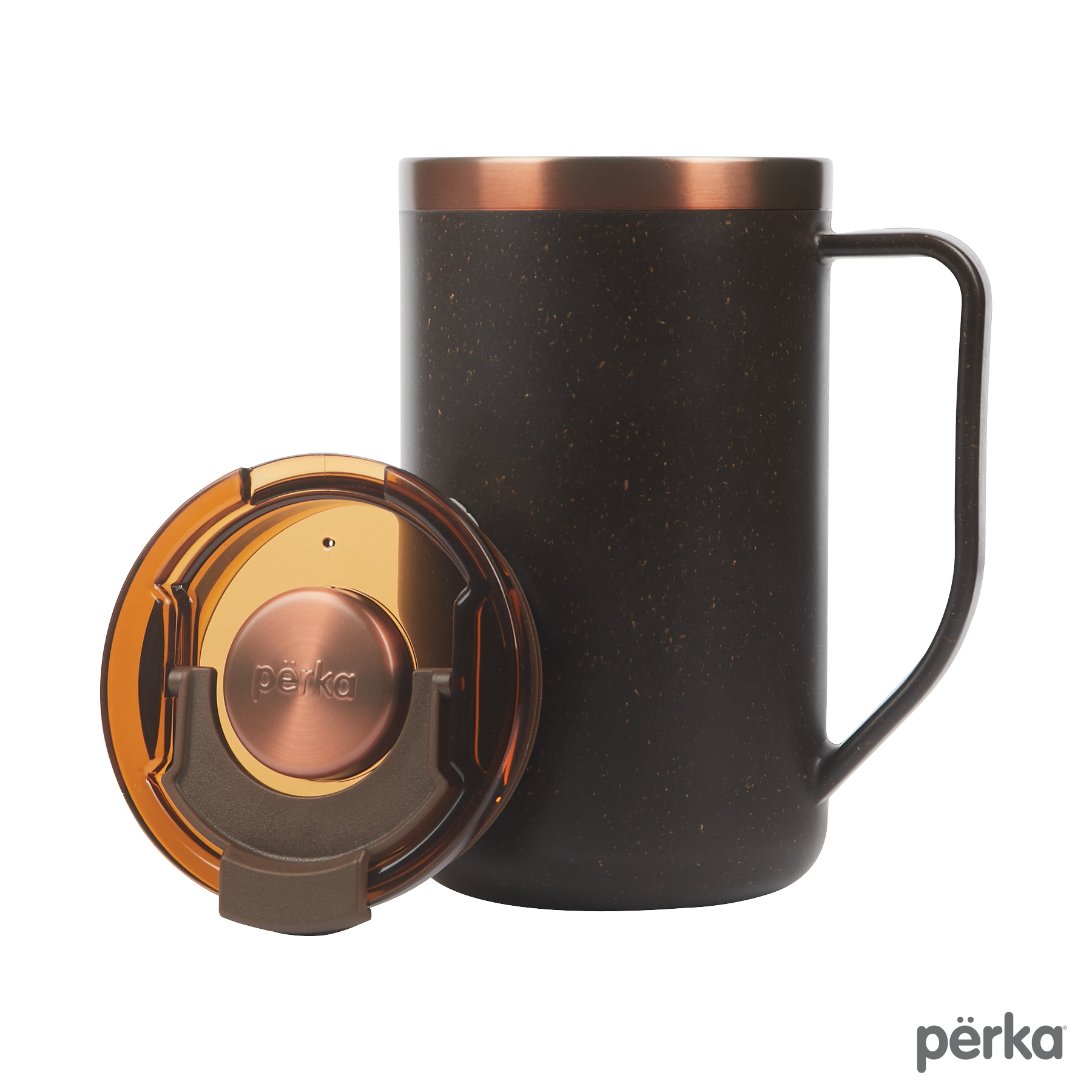 Perka® Guji 15 oz. Recycled Steel and Coffee Grounds Mug 6