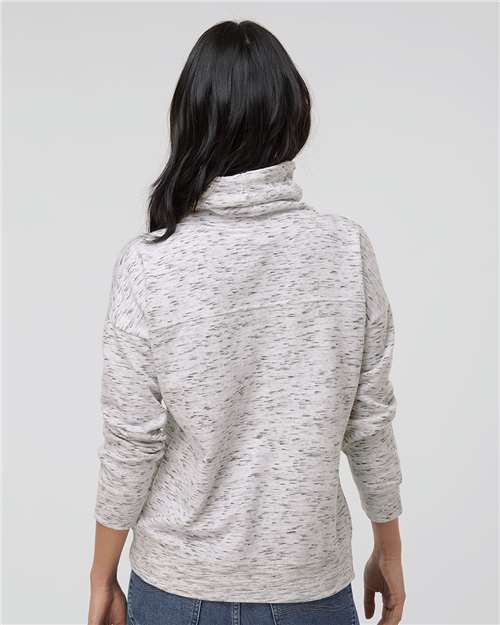 Women's Mélange Fleece Cowl Neck Sweatshirt - 8673 6