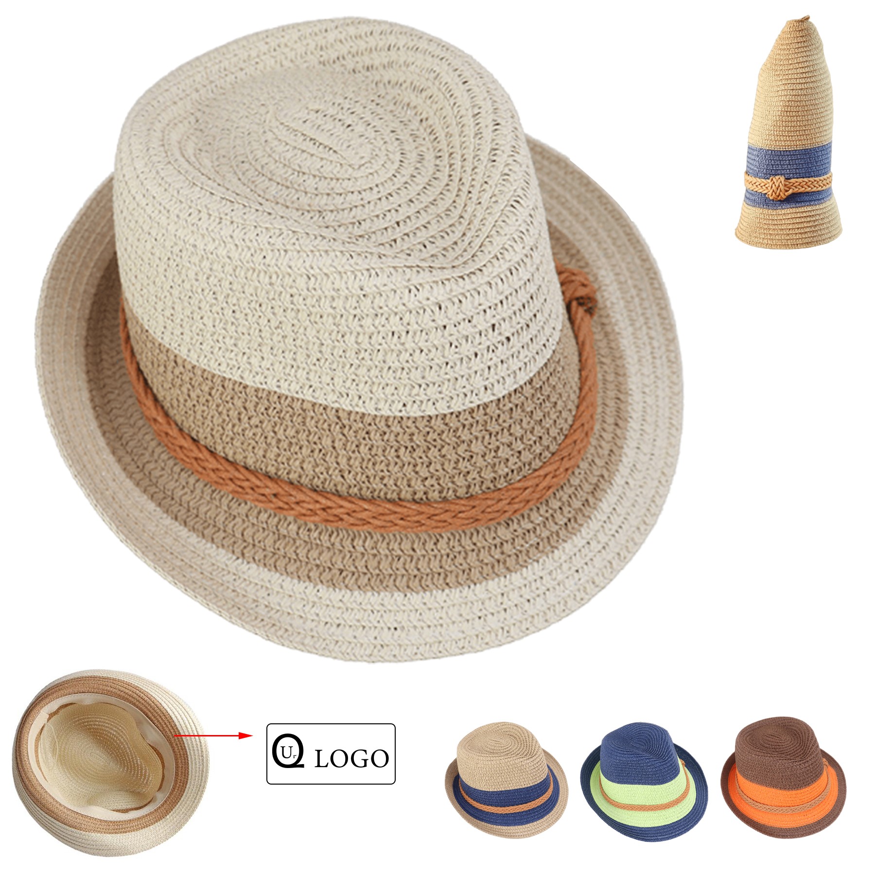 Kids' Summer Beach Sun Protective Straw Hat