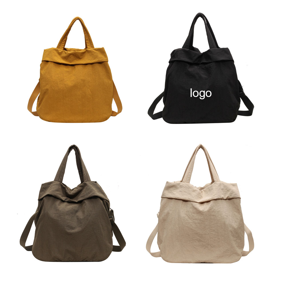 Lightweight nylon women's tote bag, custom tote bag with logo imprint 3