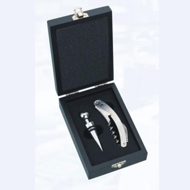 Silver Wine Bottle Opener and Stopper Set. 2