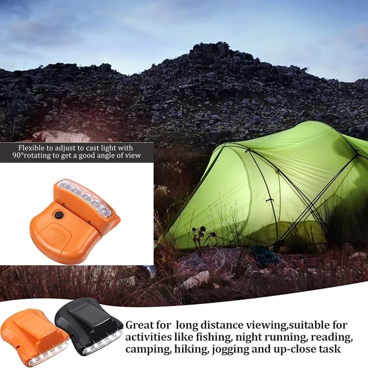 Hat Clip Light for Reading Hunting Camping Fishing 5