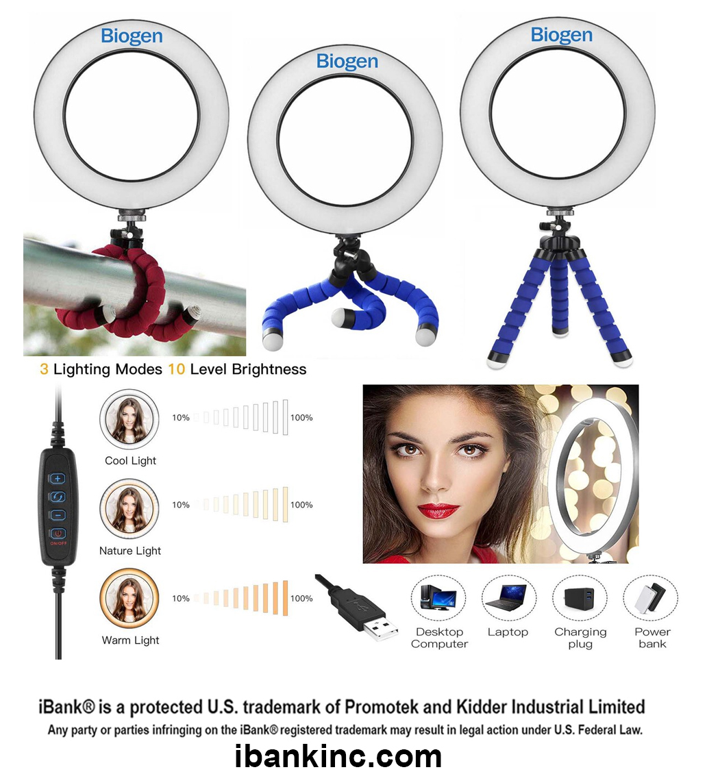 iBank ® 8" Ring Light with Tripod Stand 2