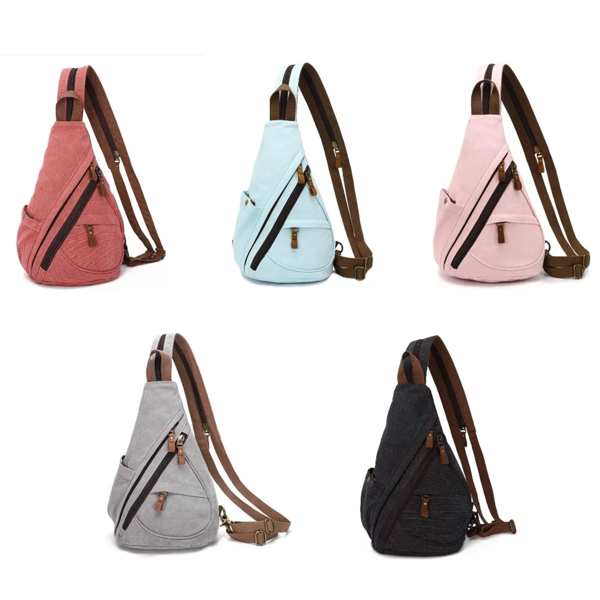 Lightweight Nylon Crossbody Backpack All-Over Printing 6