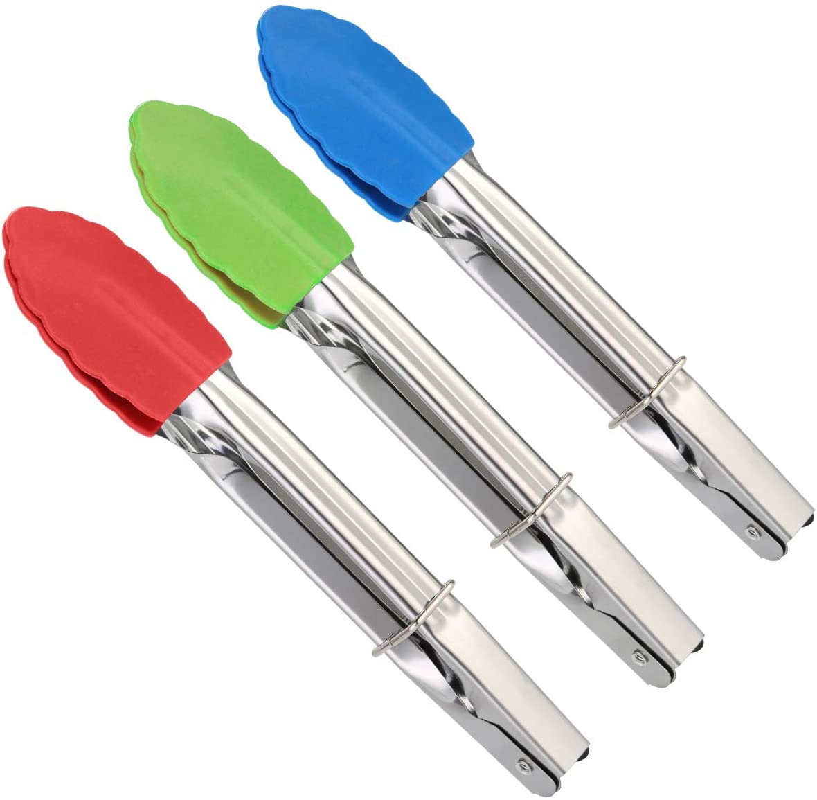 Silicone Kitchen Cooking Tongs for Salad Grilling Cooking 2