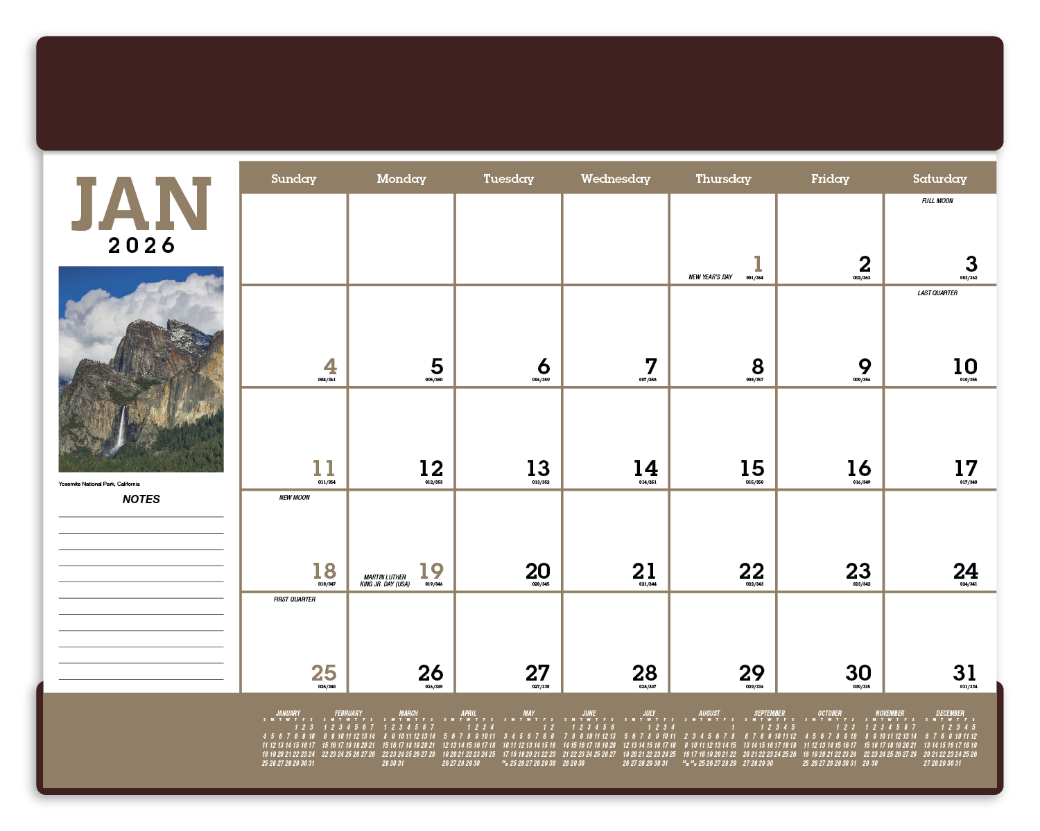 Triumph® Calendars Scenic Desk Pad 23