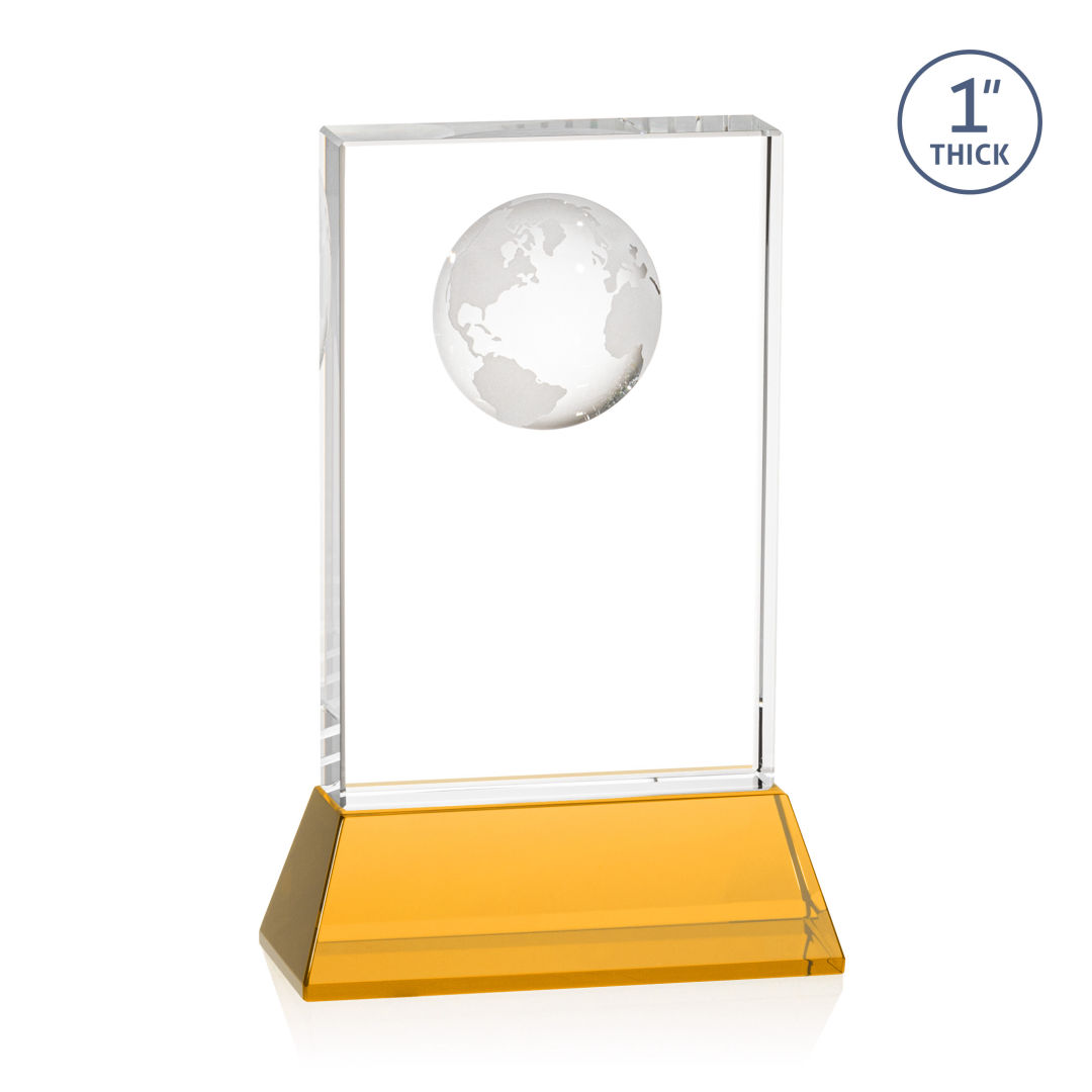 Ambassador Globe Award on Base - Amber 11