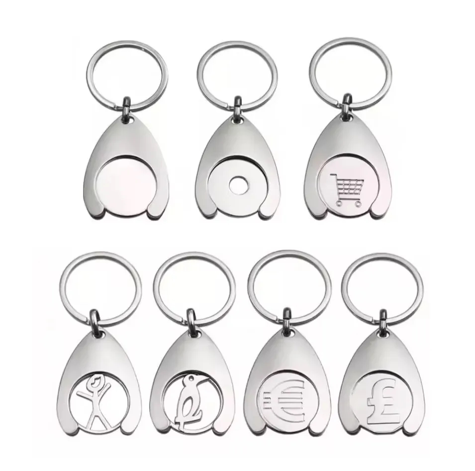 Shopping trolley coin holder keychain 4