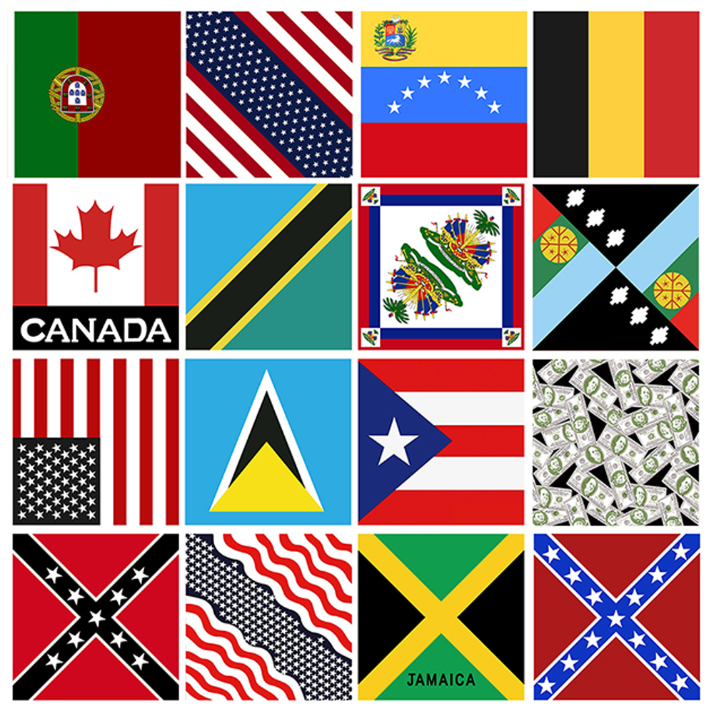 21'' X 21'' Qatar World Cup National Flag Kerchief 6