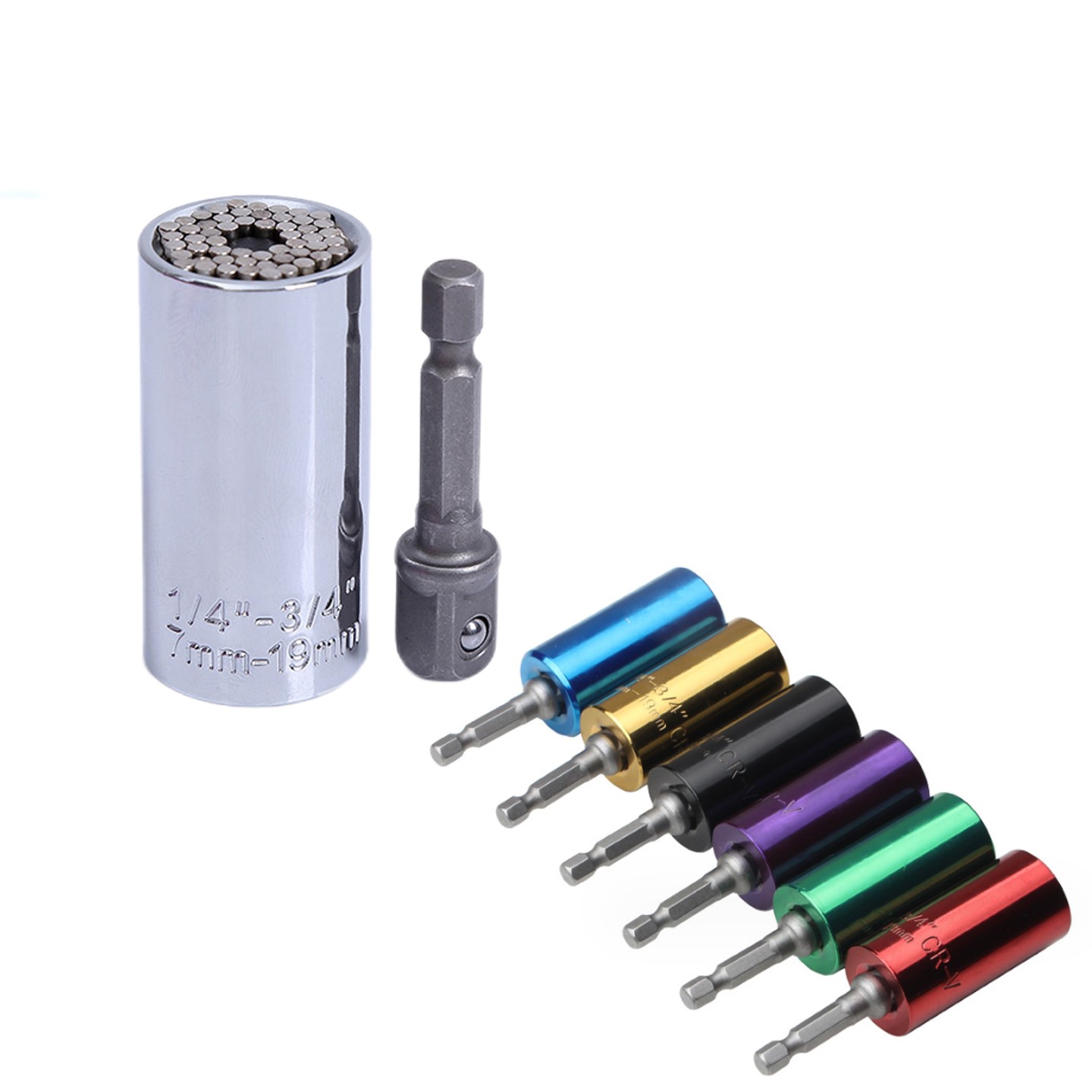 Super Universal Socket Wrench Set with Power Drill Adapter 6