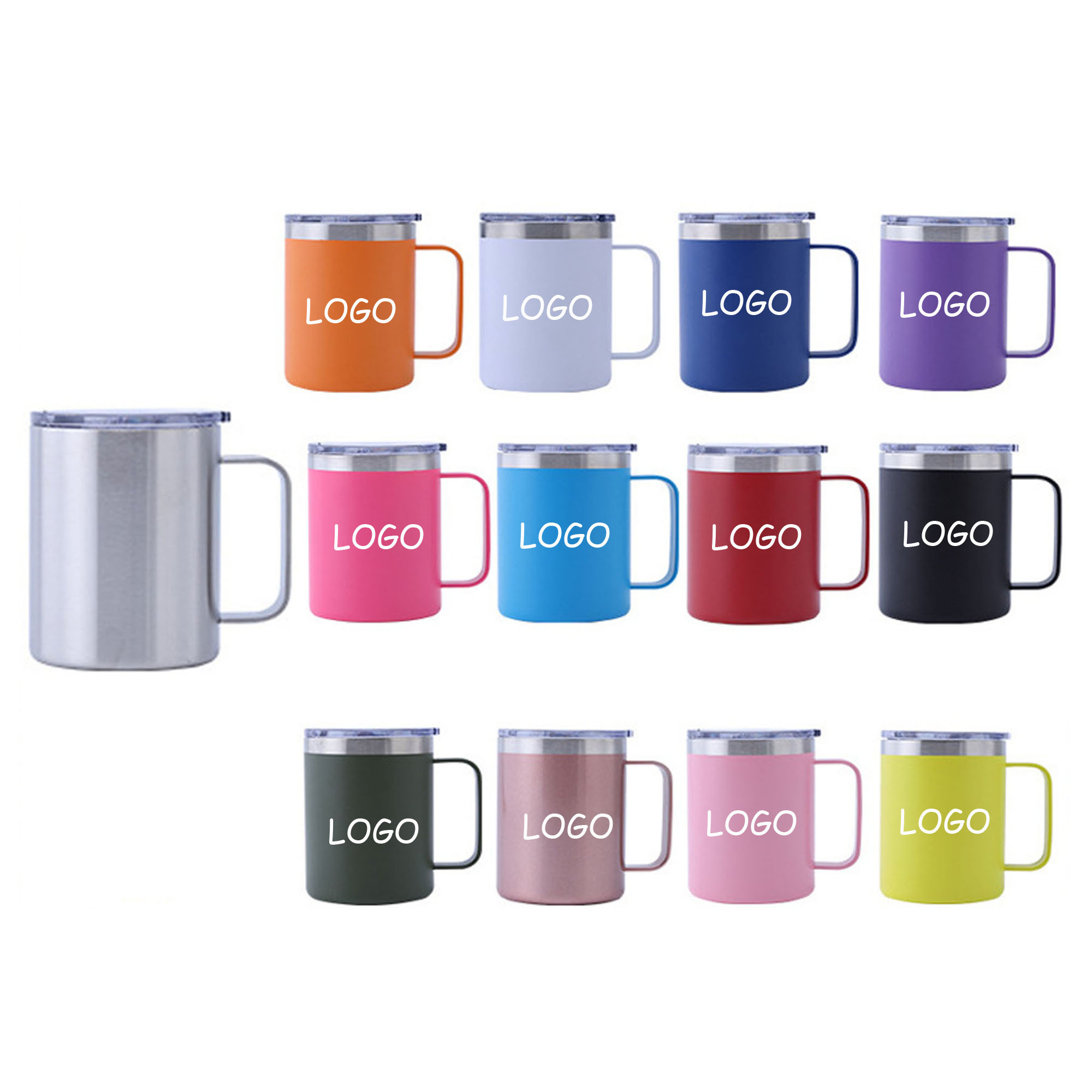 12 Oz. Powder Coated Stainless Steel Camping Mug 4