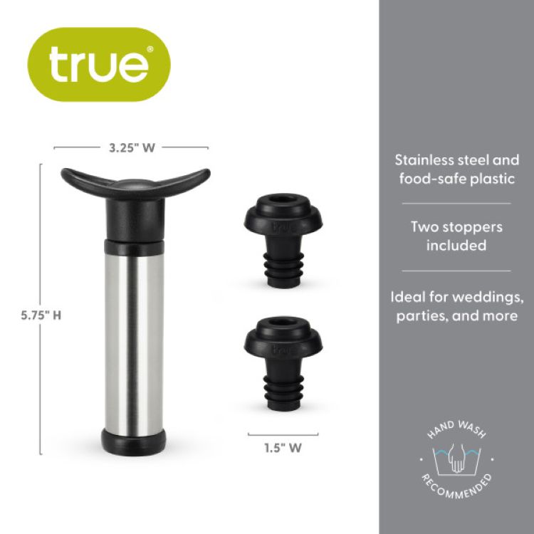 True® Preserve™: Vacuum Pump & Stopper Set 3