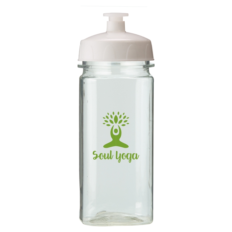 16 Oz. PolySure Squared Up Sports Water Bottle