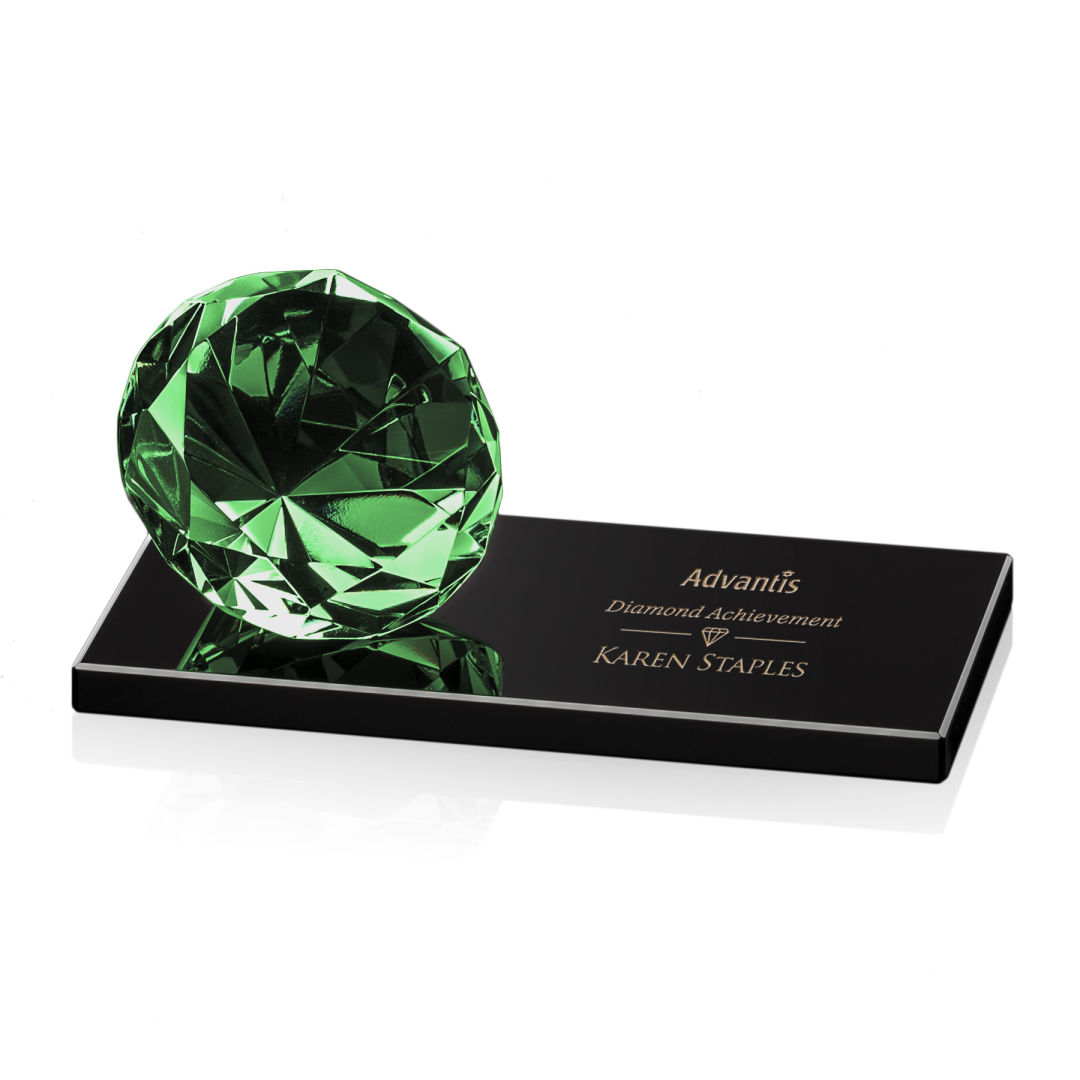 Gemstone Award on Black - Emerald 8