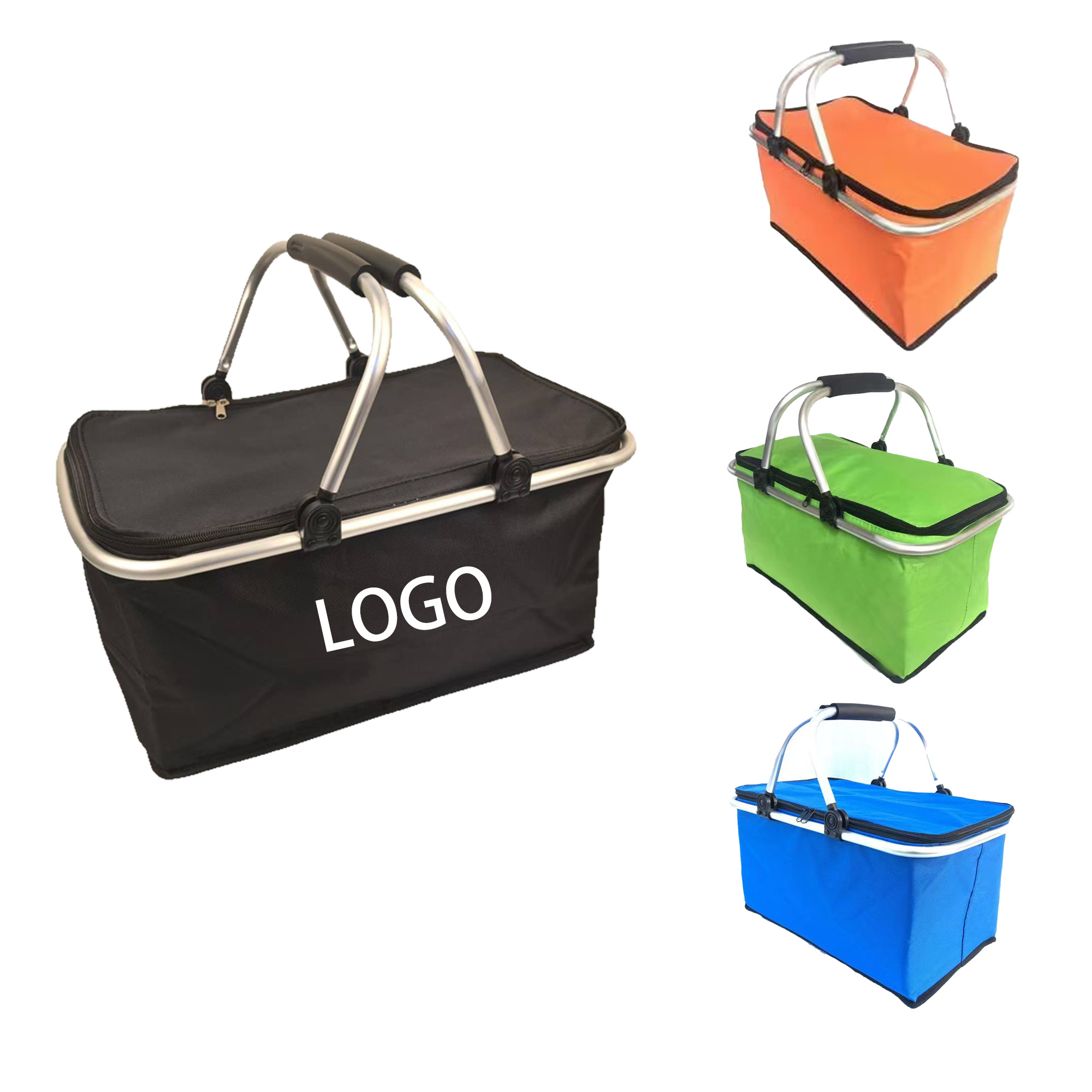 Heavy-Duty Aluminum Picnic Basket Compact Takeout Design 2